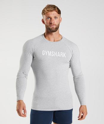 Pánské Long Sleeve Gymshark Apollo Světle Šedé | CZ 2619ILH